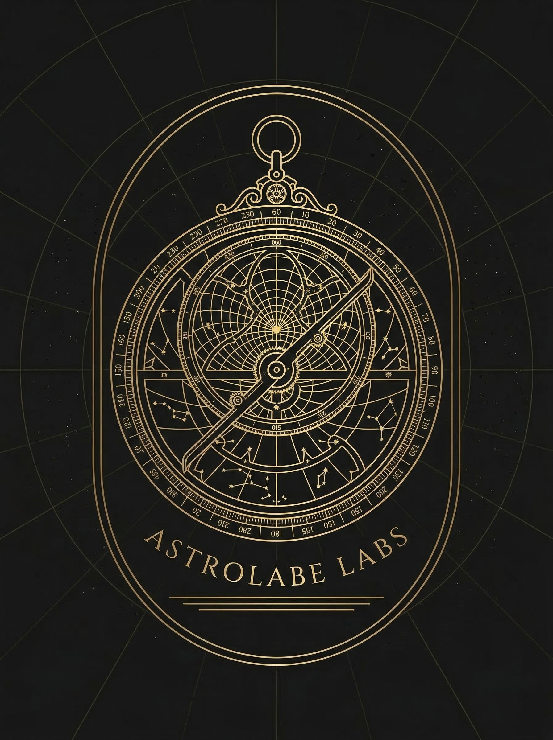 Astrolabe Labs — ornate gold astrolabe instrument seal
